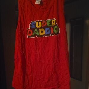 Red Super Daddio Tank Top